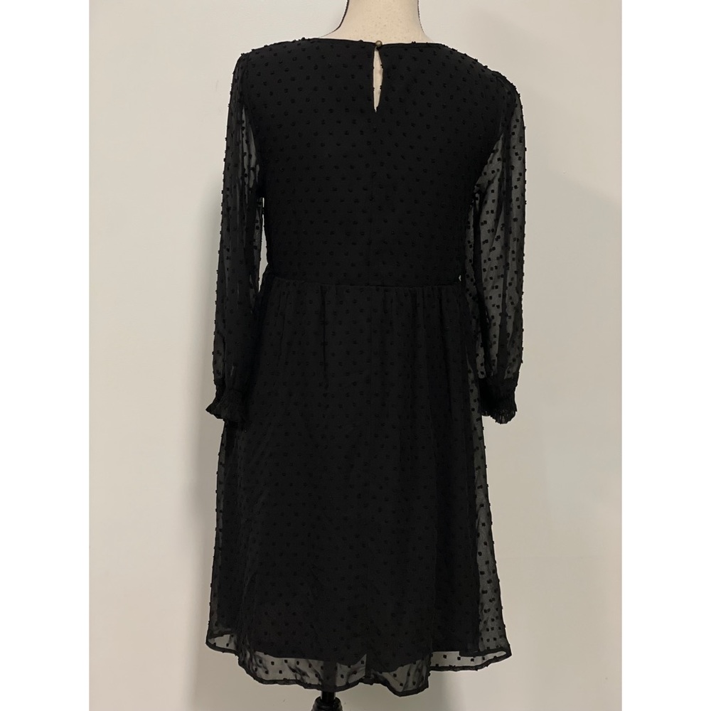 NWT LC Lauren Conrad Swiss Dot Fit & Flare Dress Black Size XS - Picture 4 of 6